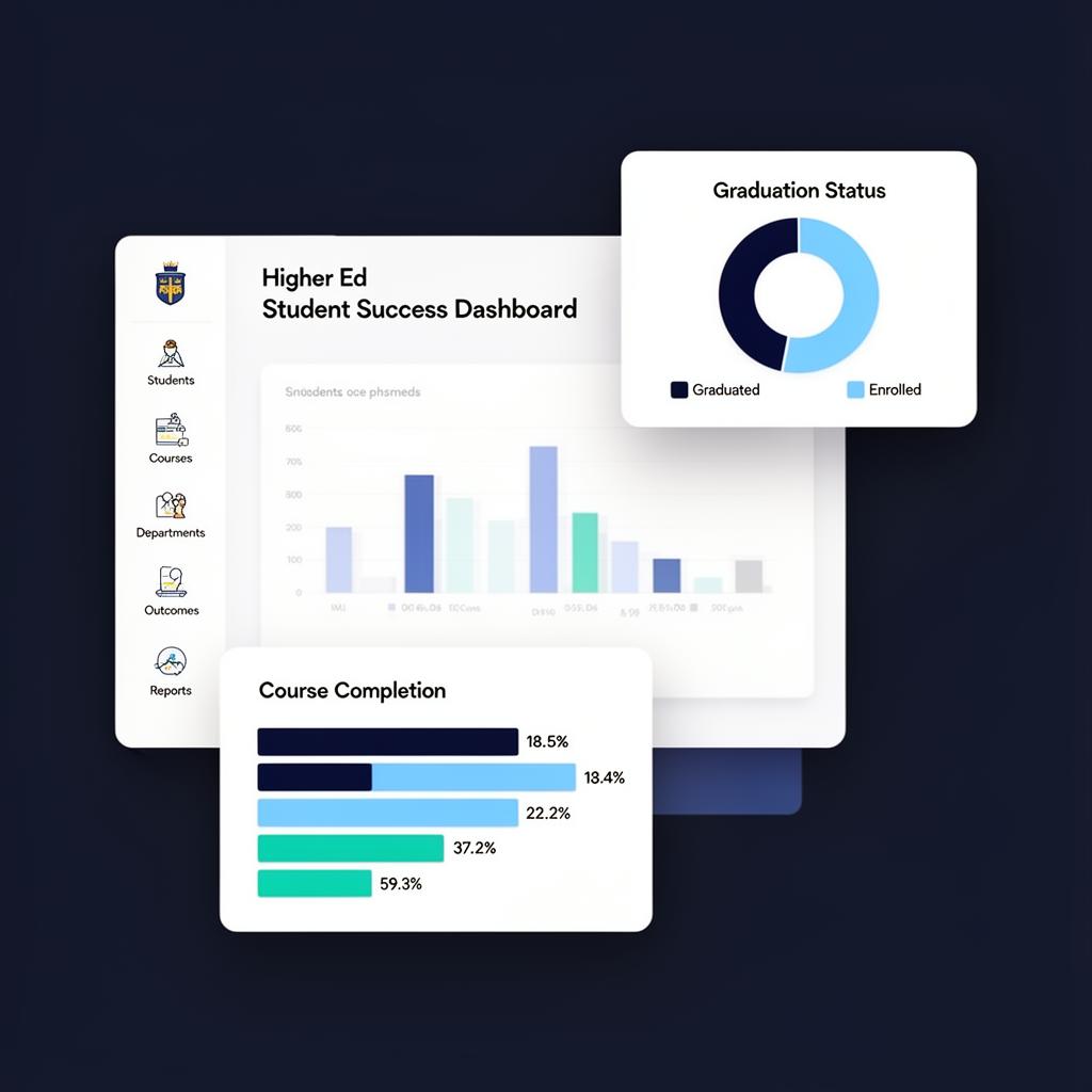 Higher ed student success dashboard